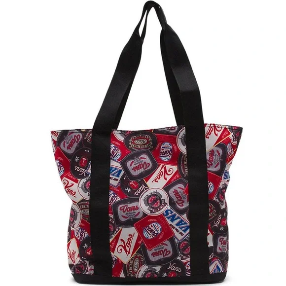 NEW VANS SKATE SURF BEACH TOTE BAG COOLER ALL OVER PRINT BEER BELLY - Picture 2 of 4